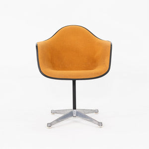 1975 Set of Three Herman Miller Eames Arm Shell Chairs PAC w/ Red/Orange Shells