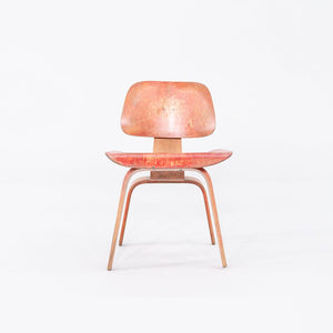 C. 1953 Herman Miller Eames DCW Dining Chair in Molded Plywood w/ Red Dye Finish