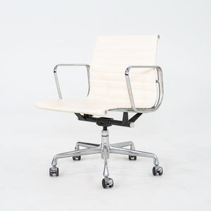 2008 Herman Miller Eames Aluminum Management Desk Chair in Cream Leather 4x Available