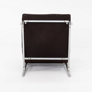 1960s Florence Knoll Armless Slipper Lounge Chair Upholstered in Black Fabric