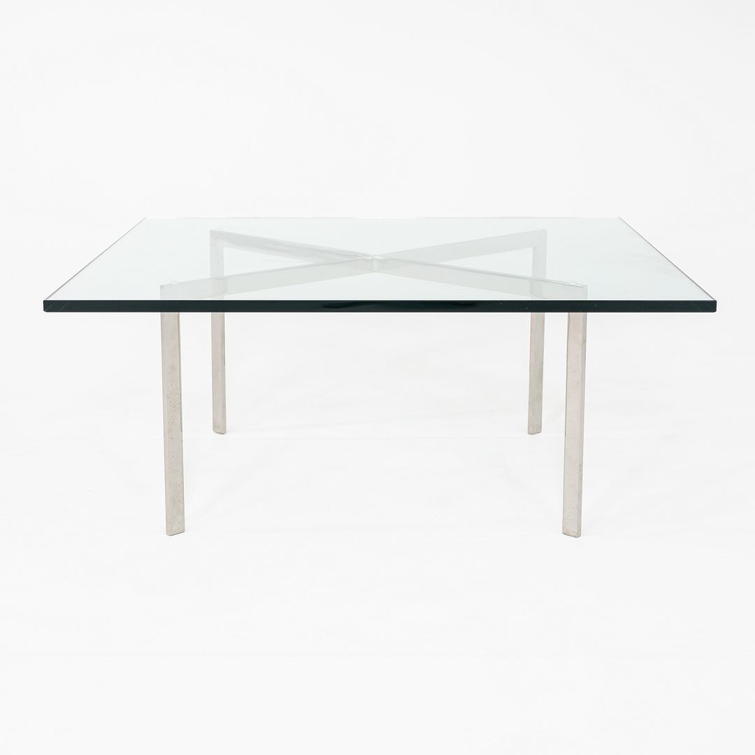 2005 Mies van der Rohe for Knoll Barcelona Coffee Table Stainless Steel & Glass