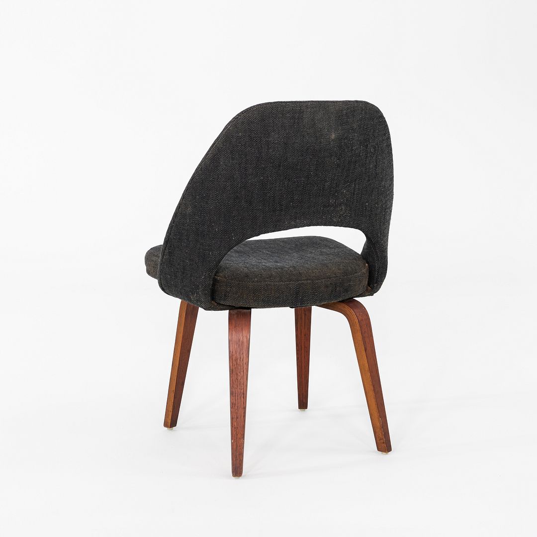 1960s Eero Saarinen for Knoll Armless Executive Dining Chair with Wooden Legs