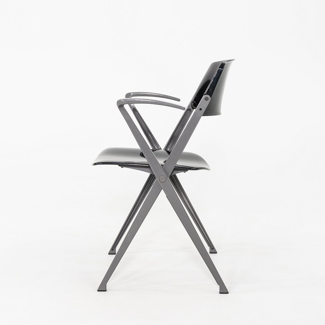 2007 Emilio Ambasz for Knoll Visor Stacking Dining Arm Chair in Black 25x Avail