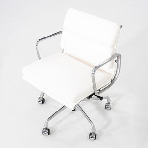 2010s Herman Miller Eames Soft Pad Management Desk Chair with White Leather