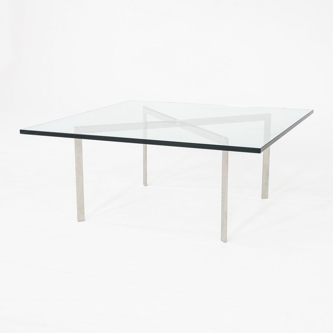 2005 Mies van der Rohe for Knoll Barcelona Coffee Table Stainless Steel & Glass