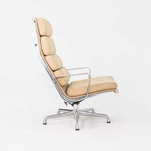 2007 Herman Miller Eames Soft Pad Reclining Lounge Chair with Oatmeal Fabric