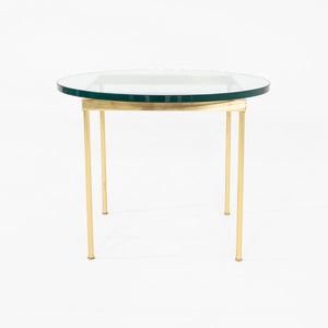 1970s Bronze and Glass Side Table Attributed to Ward Bennett 30 Inch Diameter