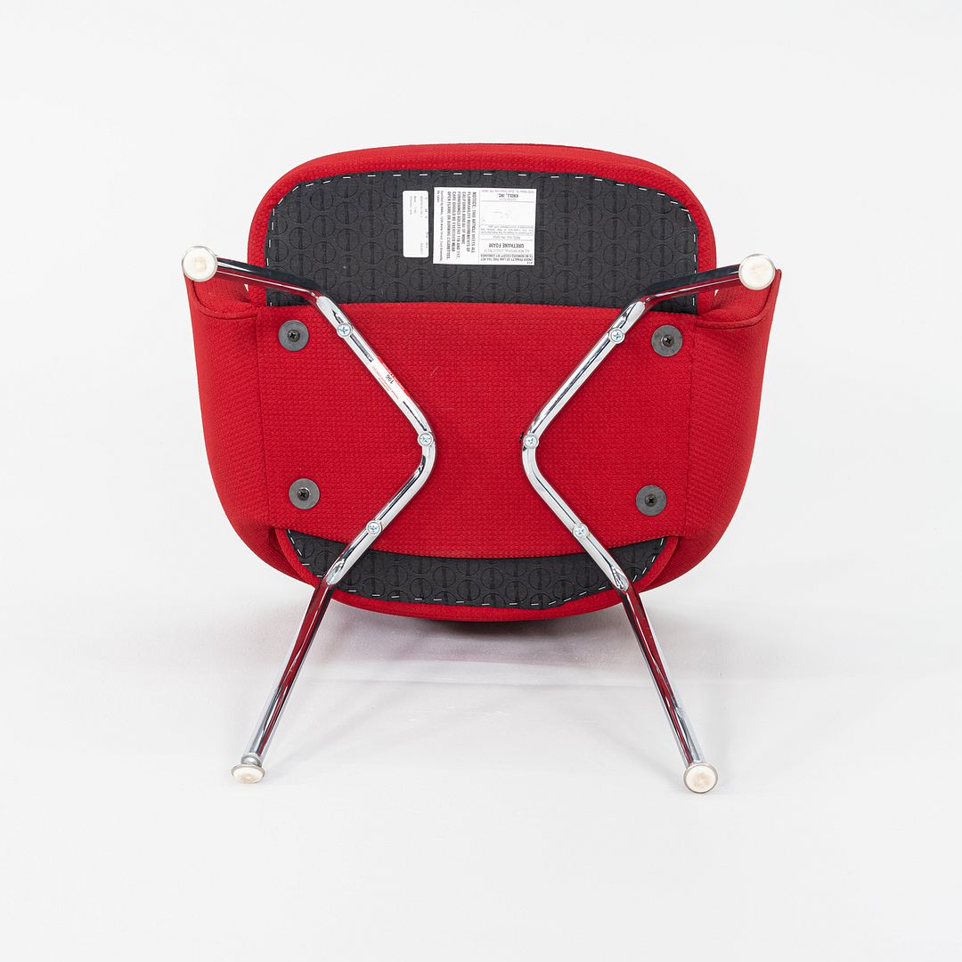 2017 Eero Saarinen for Knoll Dining Arm Chairs in Red Fabric 20x Available