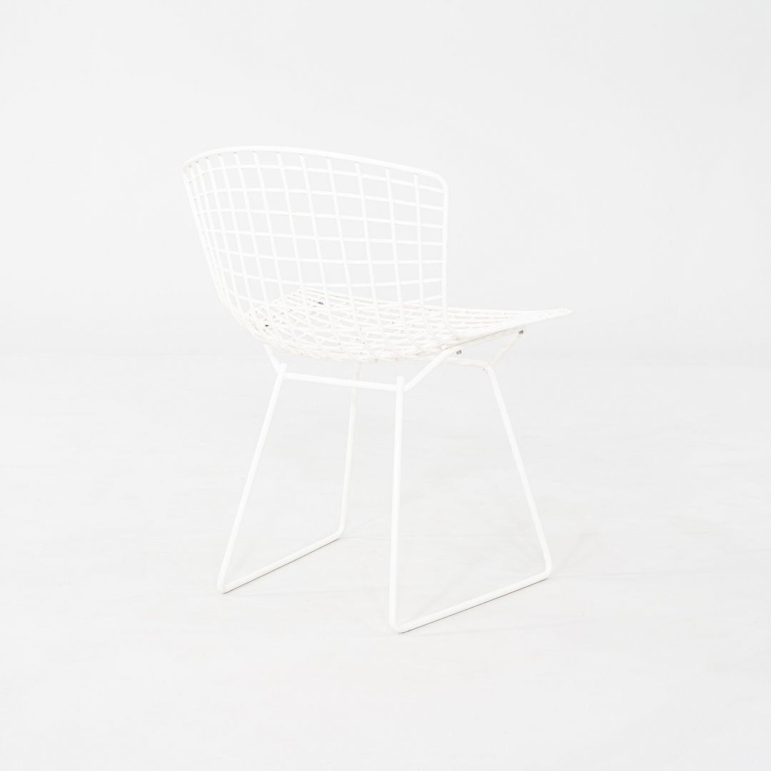 1990s Harry Bertoia for Knoll Wire Dining / Side Chair White Powdercoated Steel