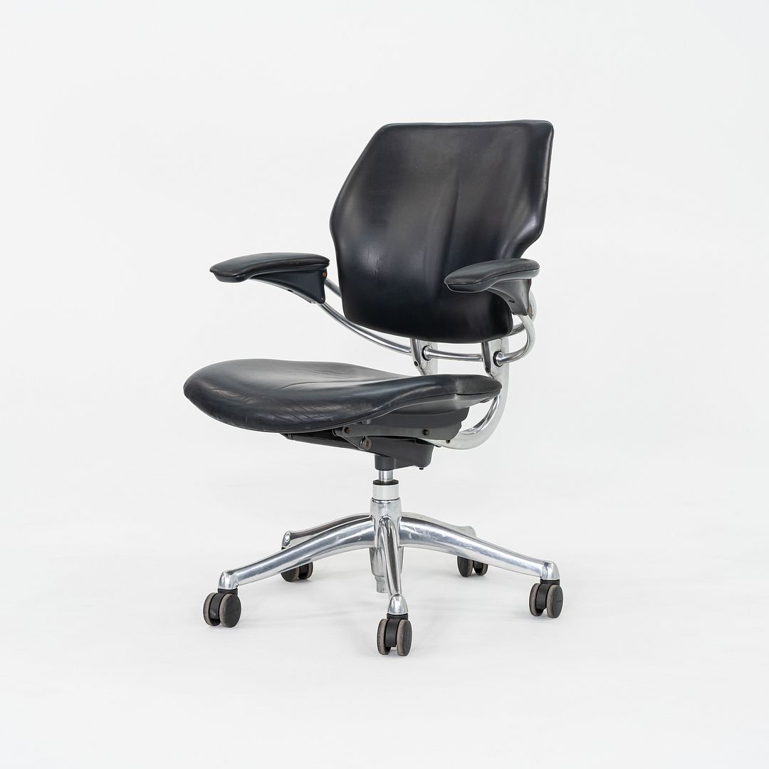 2005 Niels Diffrient for Humanscale Freedom Desk Chair in Black Leather 12+ Available