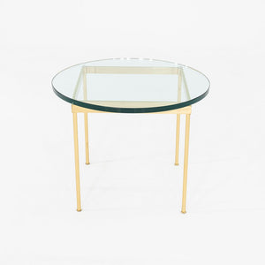 1970s Bronze and Glass Side Table Attributed to Ward Bennett 30 Inch Diameter