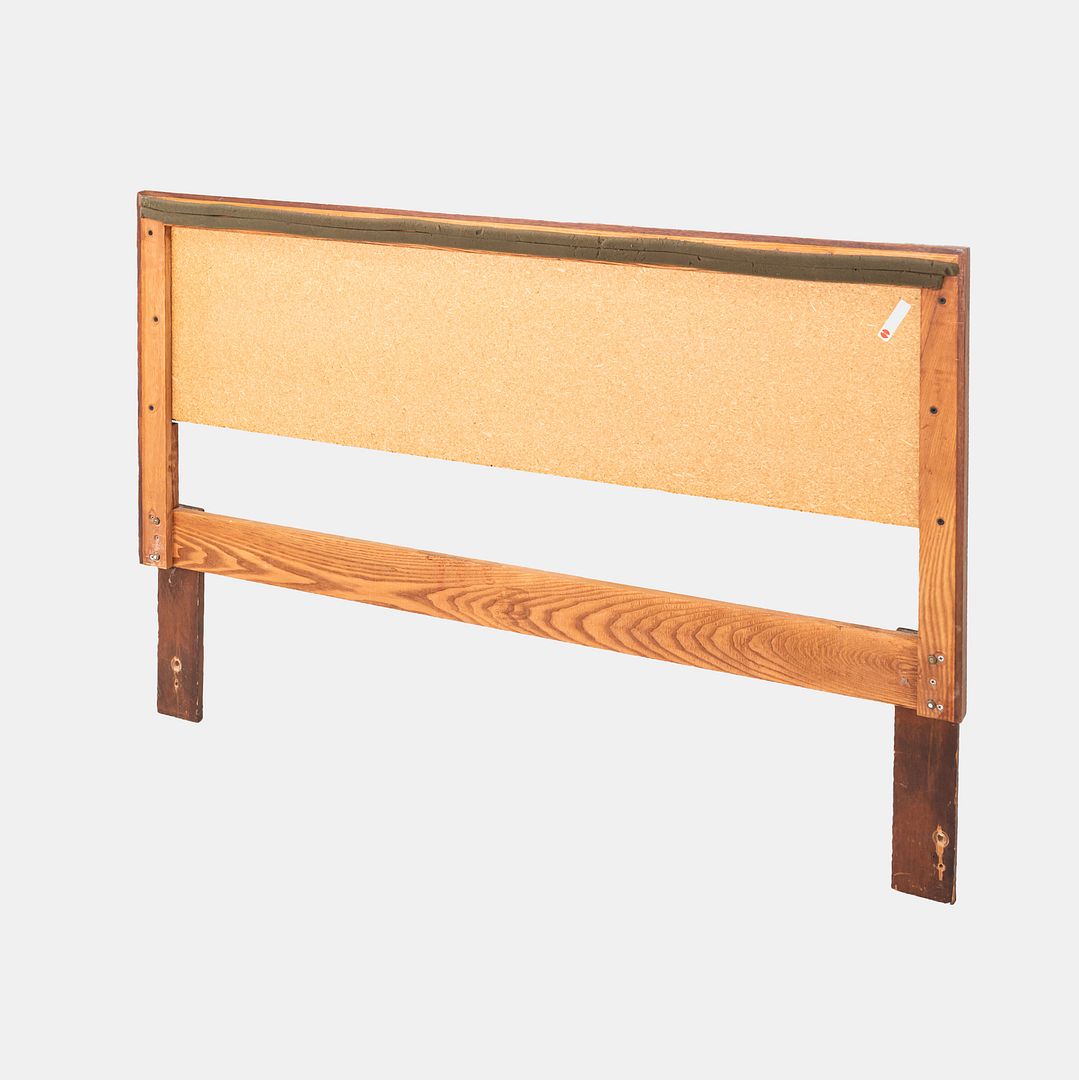 1960s Florence Knoll Cane and Walnut Full-Size Headboard, Model 740 WP 55x37"