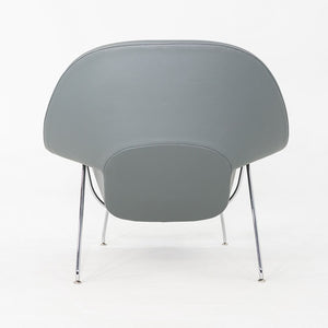 2010s Eero Saarinen for Knoll Medium Womb Lounge Chair in Grey Leather 3x Avail