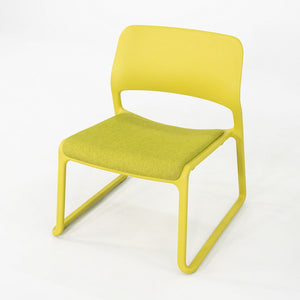 2010s Set of Four Don Chadwick for Knoll Spark Lounge Stacking Chairs Lime Green