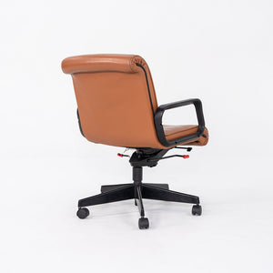 2000s Richard Sapper for Knoll Management Desk Chair in Cognac Leather 8x Available