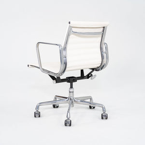 2023 Herman Miller Eames Aluminum Management Desk Chair White Leather 4x Avail