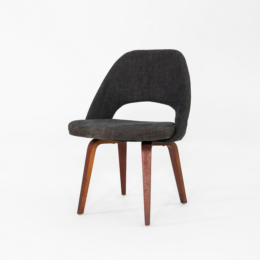 1960s Eero Saarinen for Knoll Armless Executive Dining Chair with Wooden Legs