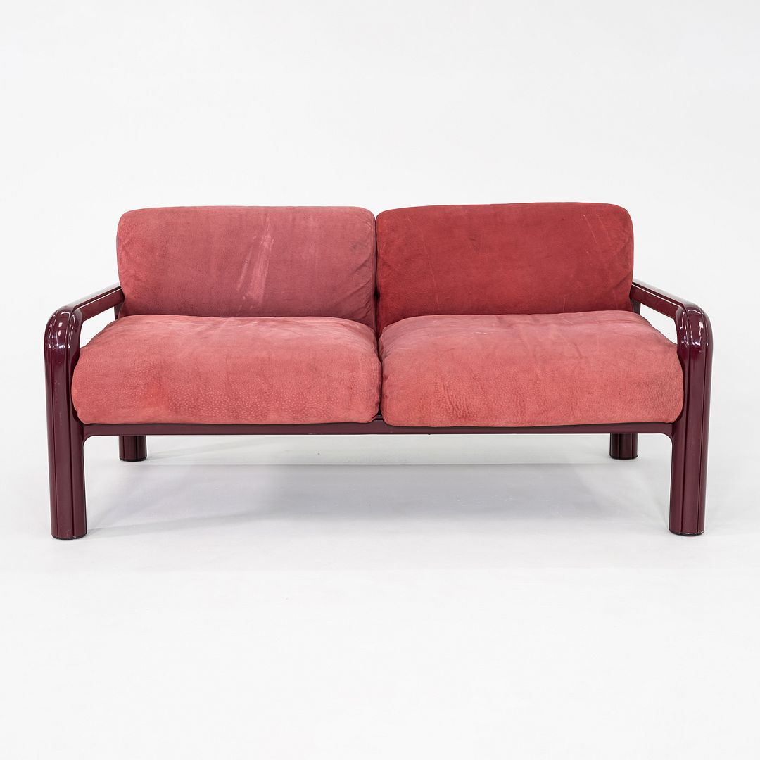1981 Gae Aulenti Knoll Orsay Two Seat Sofa Loveseat w/ Suede Upholstery 2x Avail