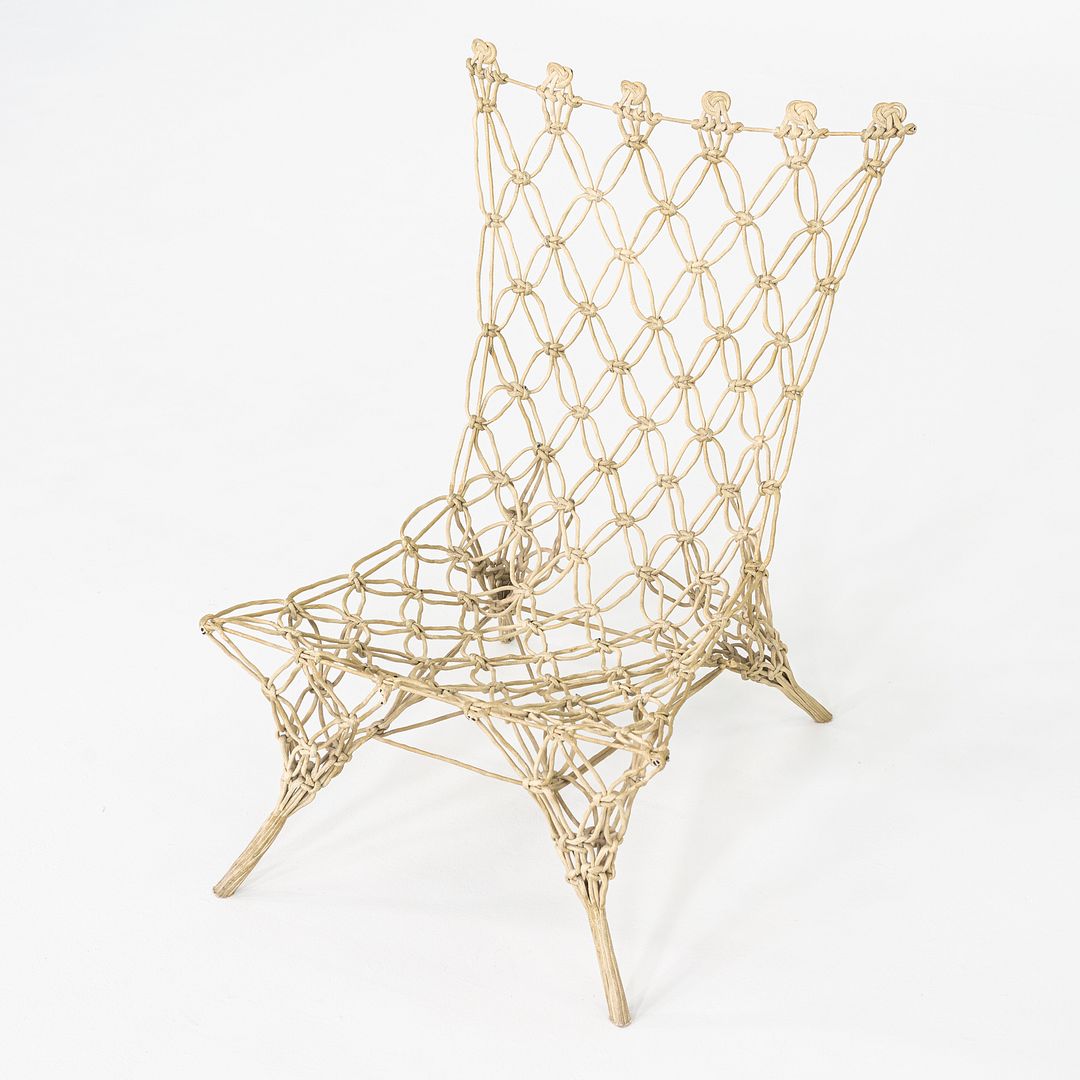1990s Knotted Chair By Marcel Wanders / Droog for Cappellini in Green Rope