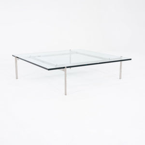 2023 Poul Kjaerholm for Fritz Hansen PK61A Glass & Stainless Coffee Table