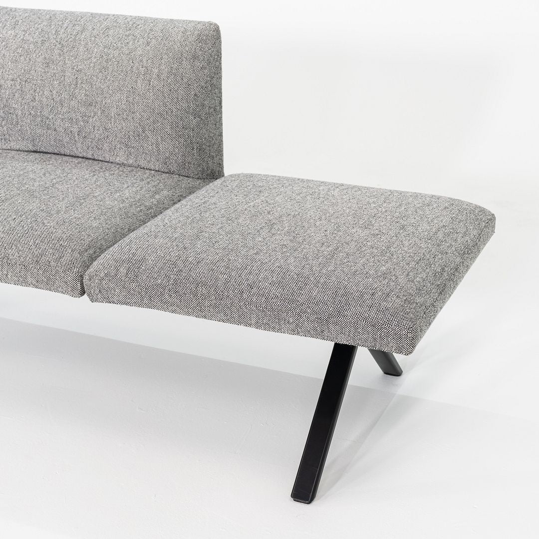 2020s Ichiro Iwasaki for Arper Three Seat Kiik Bench with Back in Grey Fabric