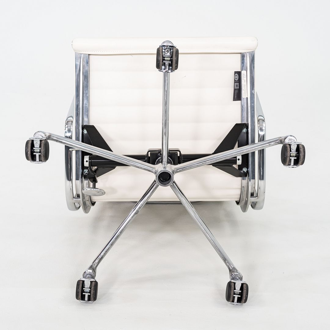2023 Herman Miller Eames Aluminum Group Management Desk Chairs in White Leather 10x Available