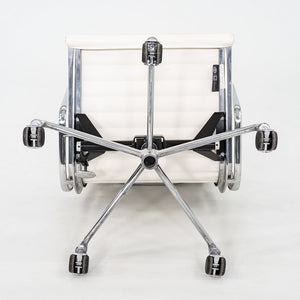 2023 Herman Miller Eames Aluminum Group Management Desk Chairs in White Leather 10x Available