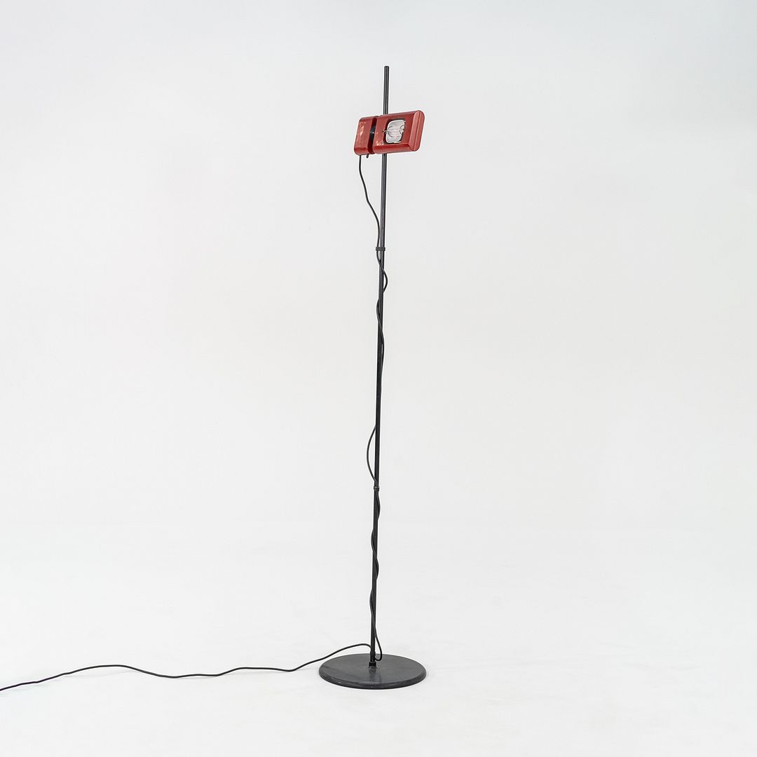 1980s Ernesto Gismondi Aton Terra Red Floor Lamp for Artemide Italy in Steel