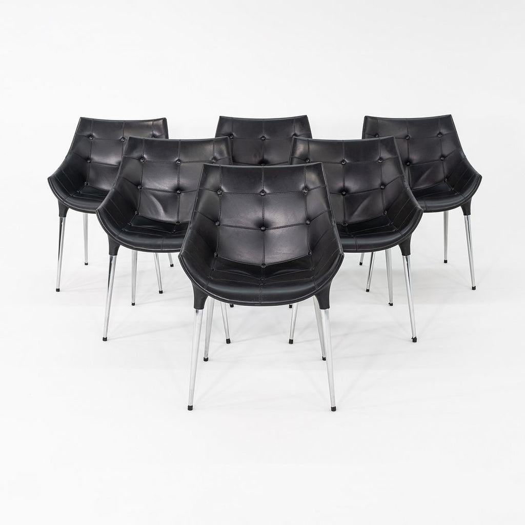 2000s Set of Six Philippe Starck for Cassina 246 Passion Leather Dining Chairs