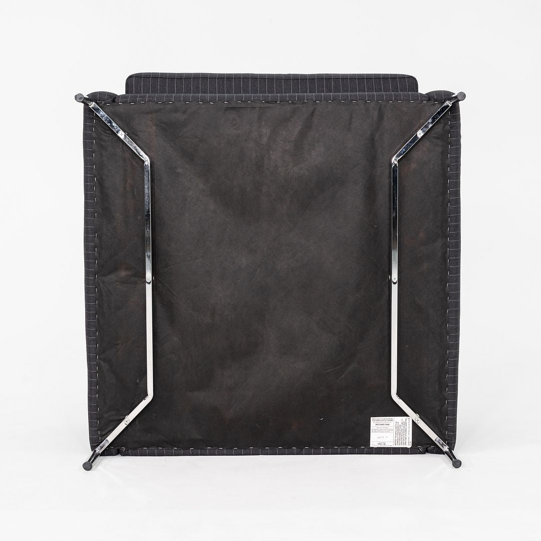 2008 Piero Lissoni for Knoll Divina Lounge Chair with Black Pinstripe Fabric