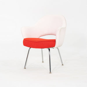 2010s Set of 4 Eero Saarinen for Knoll Executive Arm Chairs in Two-Toned Fabric w/ Cato