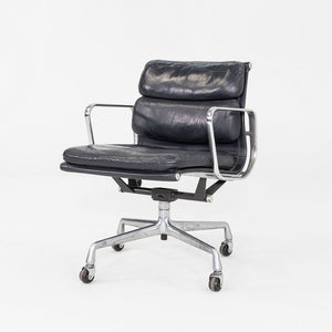 1989 Herman Miller Eames Soft Pad Management Desk Chair Black Leather 7x Avail