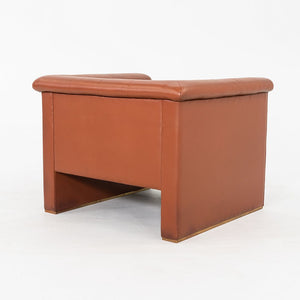 1974 Pair of Nicos Zographos CH.33 Club Lounge Chairs in Cognac Leather