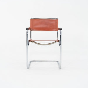 1960s Set of Eight Marcel Breuer for Thonet Dining Chairs in New Chestnut Saddle Leather