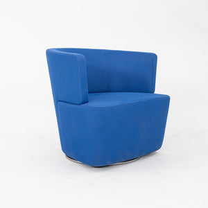 2010s EOOS for Coalesse / Walter Knoll Joel Swivel Lounge Chair in Blue 3x Avail