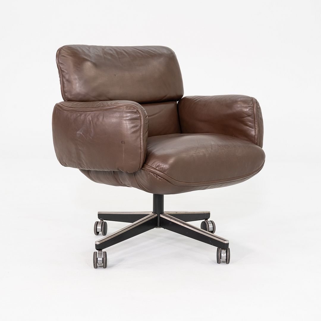 1970s Otto Zapf for Knoll International Management Desk Chair Leather, 2x Avail
