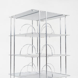 1970s Bruno Munari Vademecum Trolley for Robots Italy Chromed Steel and Resin