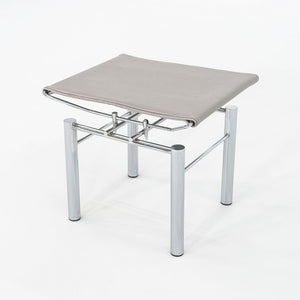 1980s Hans Ullrich Bitsch 8600 Stool / Ottoman for Kusch & Co. w/ Grey Leather