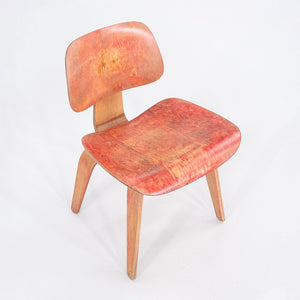 C. 1953 Herman Miller Eames DCW Dining Chair in Molded Plywood w/ Red Dye Finish