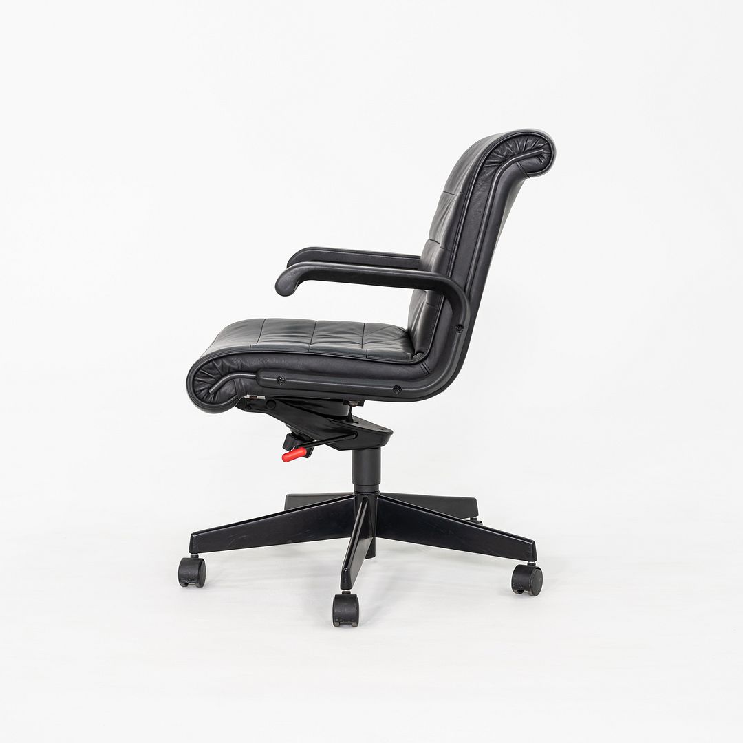 2000 Richard Sapper for Knoll Management Desk Chairs in Black Leather 9x Available