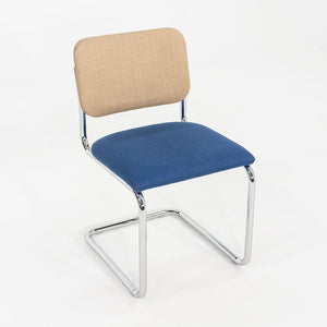 2019 Set of Five Marcel Breuer for Knoll Cesca Armless Dining Side Chairs Blue
