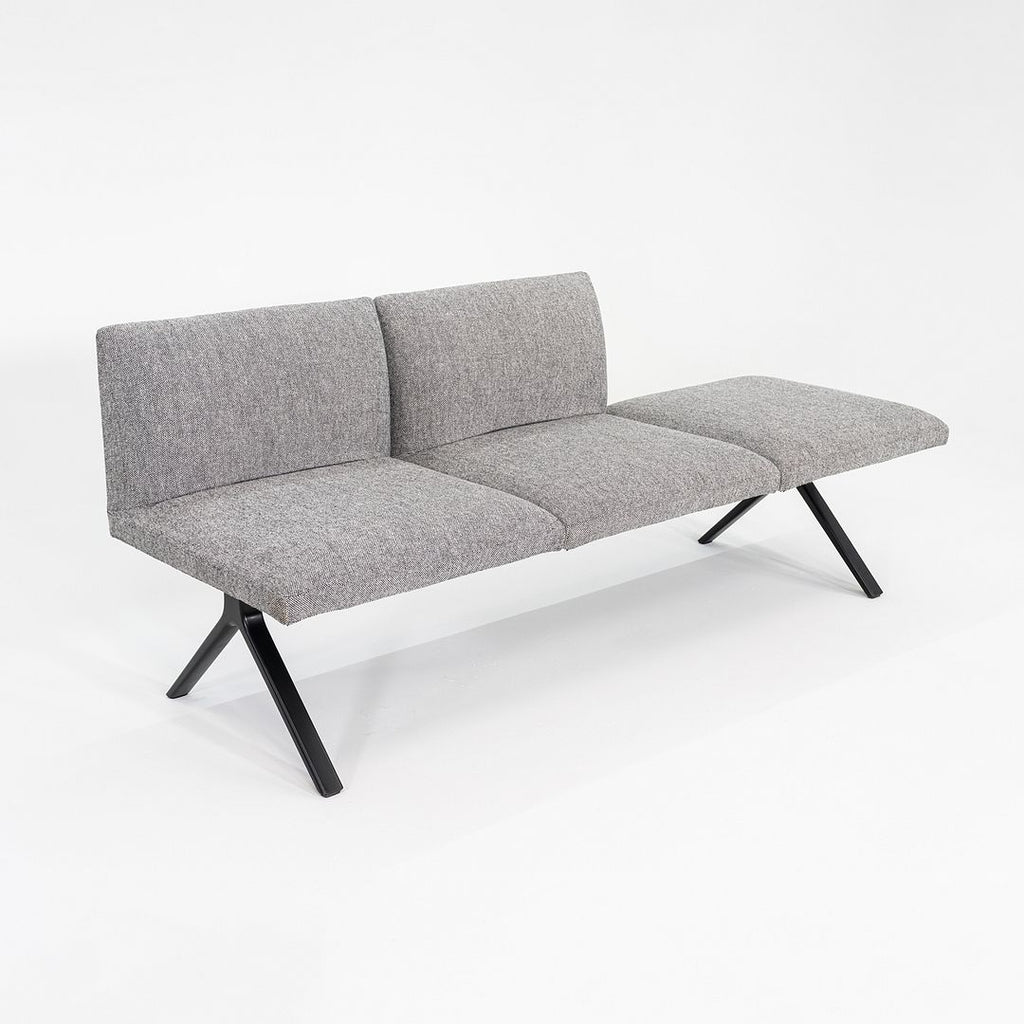 2020s Ichiro Iwasaki for Arper Three Seat Kiik Bench with Back in Grey Fabric