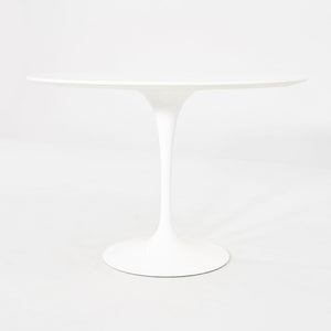 2010s Eero Saarinen for Knoll 42" Tulip Dining Table with White Laminate Top