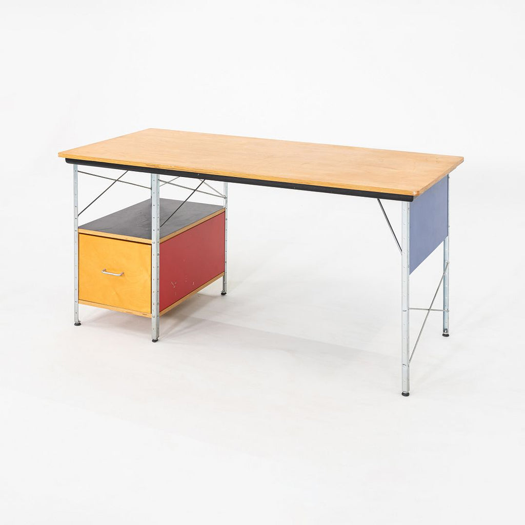 2000s Charles and Ray Eames for Herman Miller EDU Multicolor Desk w/ File Drawer