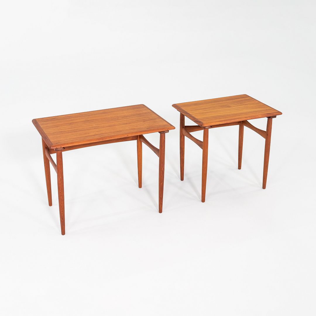 1960s Pair of Danish Nesting Tables by Kai Kristiansen for Vildbjerg Mobelfabrik