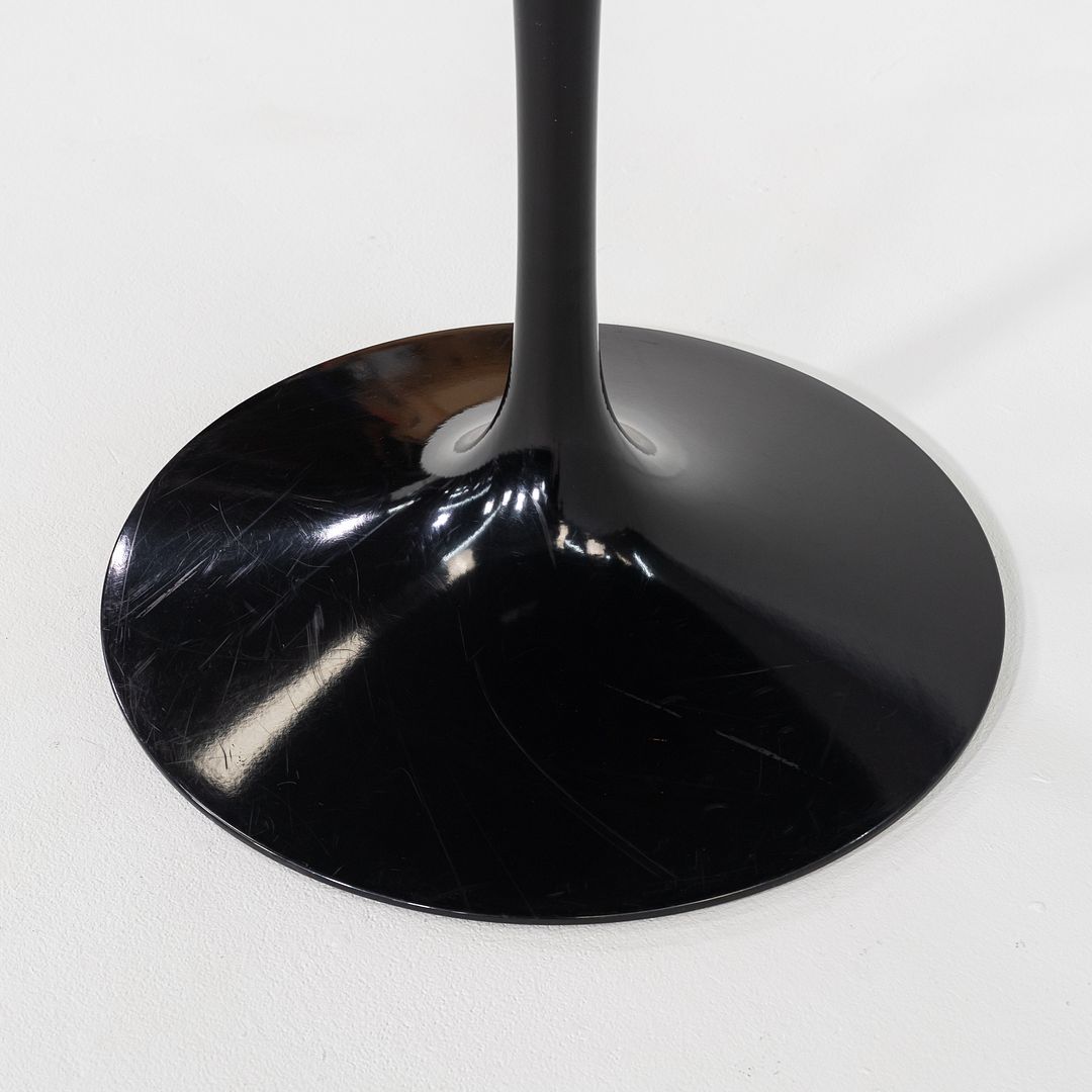 C. 2020 Eero Saarinen for Knoll Black Laminate Tulip Dining Table 42 Inches