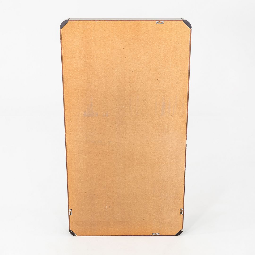 1970s Danish Modern Rosewood Mirror with Rounded Edges 27.5 x 51 x 4 inches