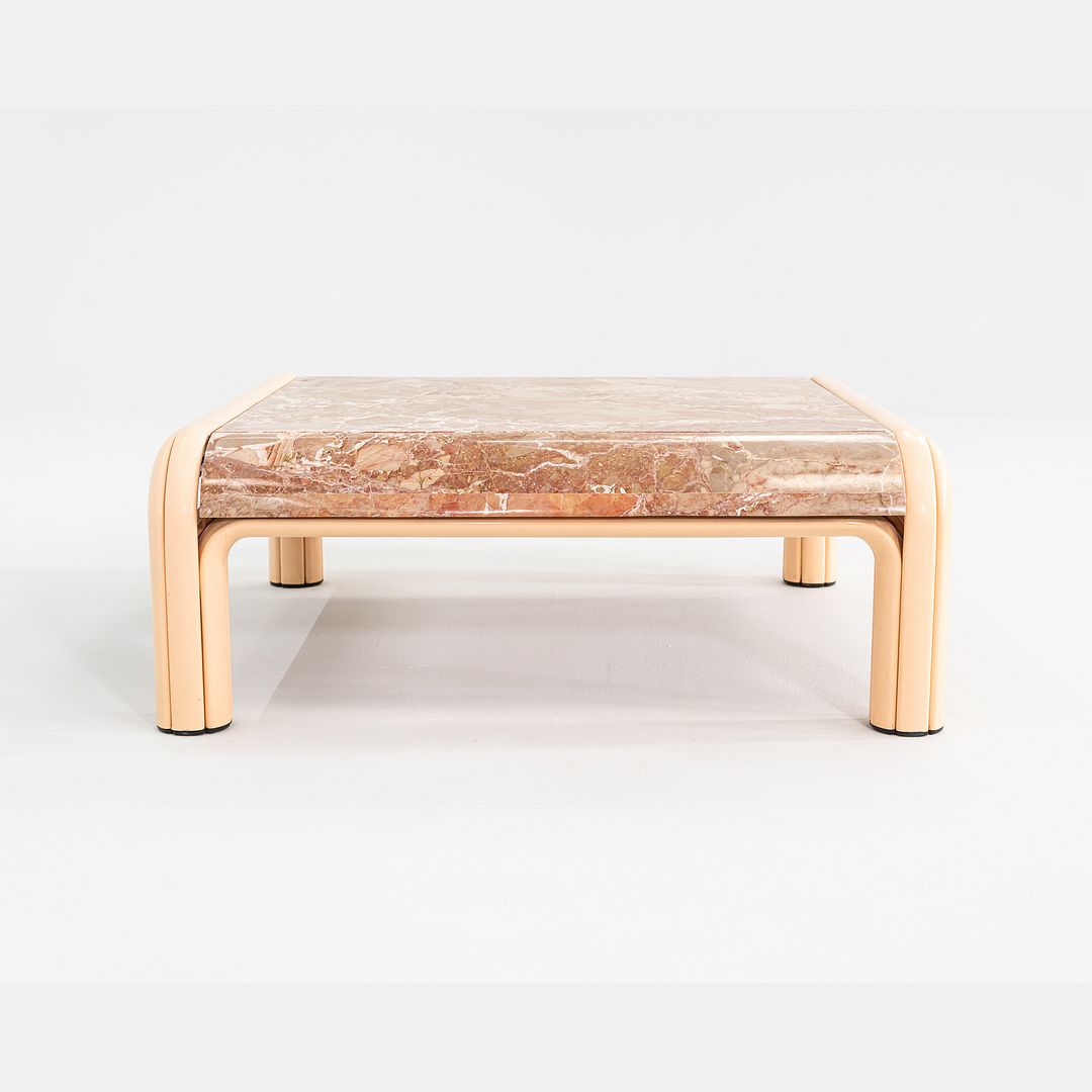 SOLD 1984 Gae Aulenti for Knoll International Orsay Coffee Table w/ Curved Marble Top