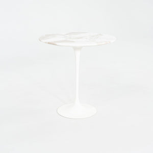 2003 Eero Saarinen for Knoll Tulip Side Table in Calacatta Gold Marble 20 inches