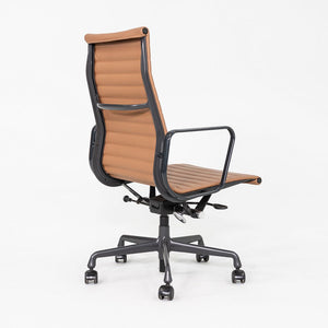 2019 Herman Miller Eames Aluminum Executive Desk Chair Brown Leather Upholstery